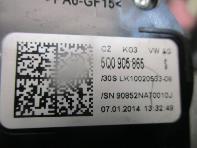 2014 GENUINE AUDI A3 8V IGNITION BARREL & KEY 5Q0905865 1K0905851 - Image 3