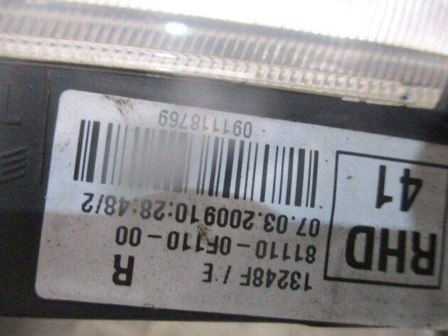 2009 GENUINE TOYOTA VERSO FRONT RIGHT DRIVER SIDE HEADLIGHT LAMP 811100F110000 - Image 4