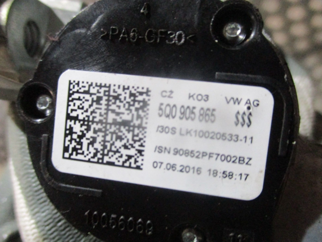 2016 GENUINE AUDI A3 8V IGNITION BARREL & KEY 5Q0905865 1K0905851 - Image 2