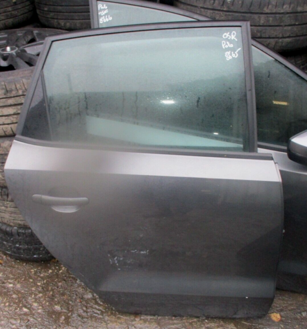 2012 GENUINE VW POLO REAR RIGHT DRIVER SIDE BARE SHELL DOOR OSR