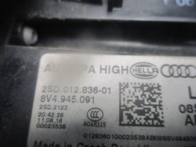 2015 AUDI A3 HATCHBACK REAR LEFT PASSENGER SIDE BODY LIGHT LAMP 8V4945091 OEM - Image 4