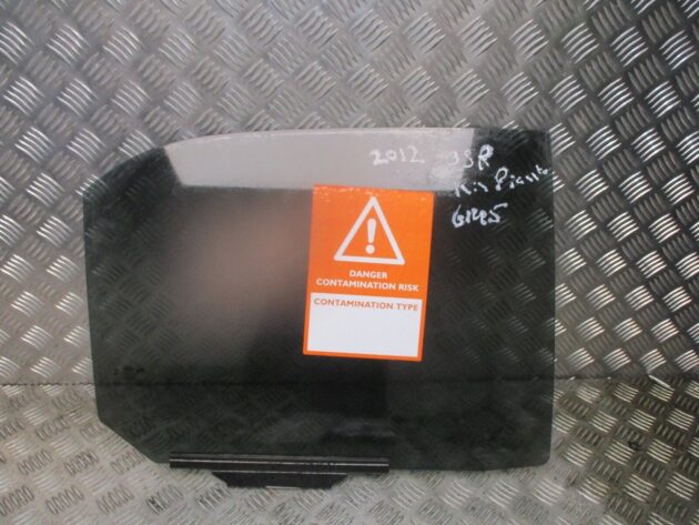 2012 GENUINE KIA PICANTO REAR RIGHT DRIVER SIDE DOOR WINDOW GLASS OSR - Image 2
