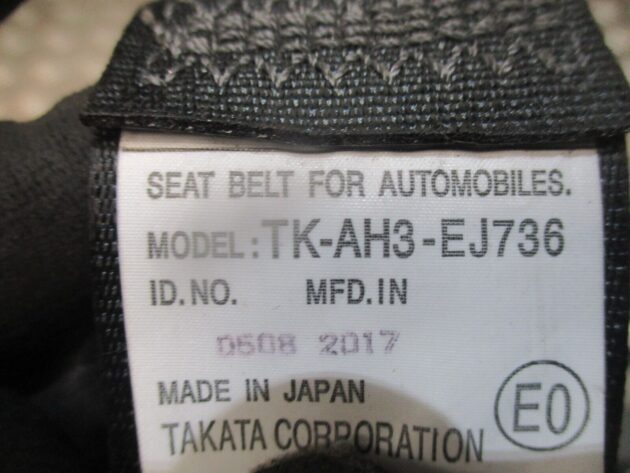 2017 GENUINE HONDA JAZZ FRONT RIGHT DRIVER SIDE SEAT BELT TK-AH3-EJ736 - Image 2