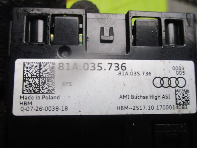 2017 GENUINE AUDI A3 AUX USB INPUT PORT INTERFACE 81A035736 - Image 4