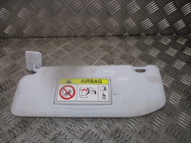 2016 GENUINE PEUGEOT 208 FRONT LEFT PASSENGER SIDE SUN VISOR NSF