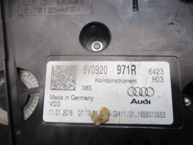 2016 GENUINE AUDI A3 8V SPEEDOMETER INSTRUMENT CLUSTER CLOCK 8V0920971R - Image 2