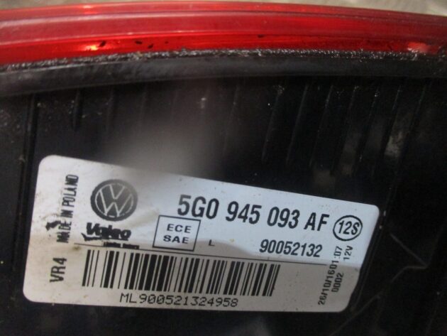 2016 GENUINE VW GOLF MK7 REAR RIGHT DRIVER SIDE INNER TAILLIGHT LAMP 5G0945094AF - Image 4