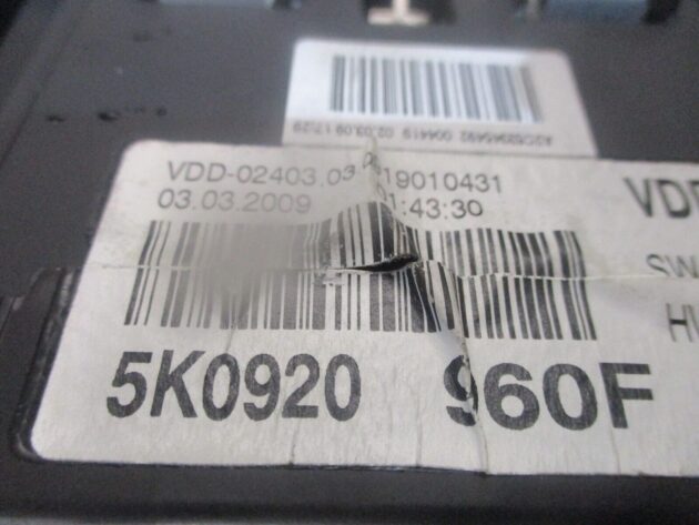 2012 GENUINE VW GOLF MK6 SPEEDOMETER INSTRUMENT CLUSTER CLOCK 5K0920960F - Image 4