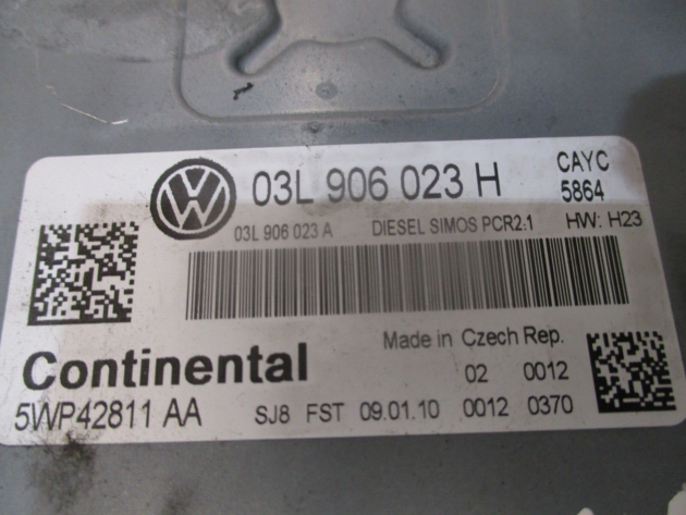 2012 GENUINE VW GOLF MK6 CAYC 1.6 TDI ENGINE ECU CONTROL MODULE 03L906023H - Image 2