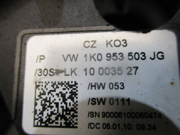 2012 GENUINE VW GOLF MK6 INDICATER WIPER STALK 1K0953503JG 1K0953519J 1K0953513G - Image 2