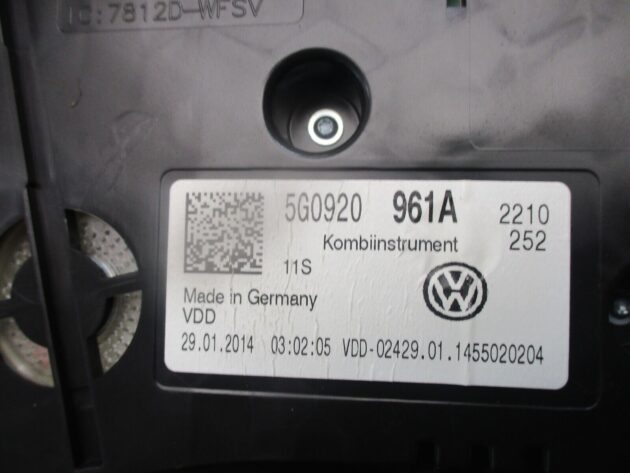 2014 GENUINE VW GOLF MK7 SPEEDOMETER INSTRUMENT CLUSTER CLOCK 5G0920961A - Image 2