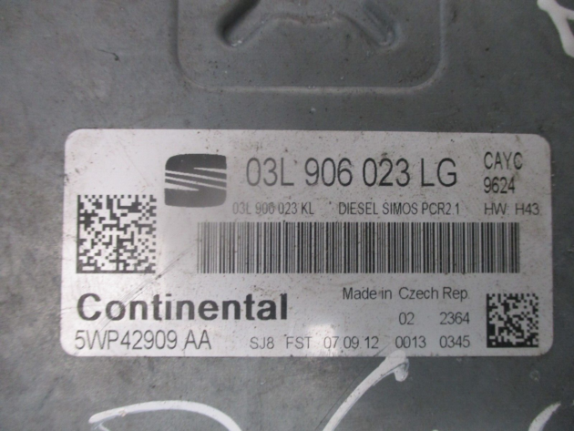 2012 GENUINE VW AUDI SEAT 1.6 TDI ENGINE ECU CONTROL UNIT 03L906023LG - Image 2