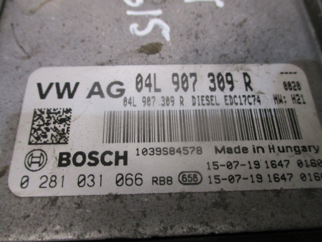 2016 GENUINE VW PASSAT B8 ENGINE ECU CONTROL UNIT MODULE 04L907309R - Image 2