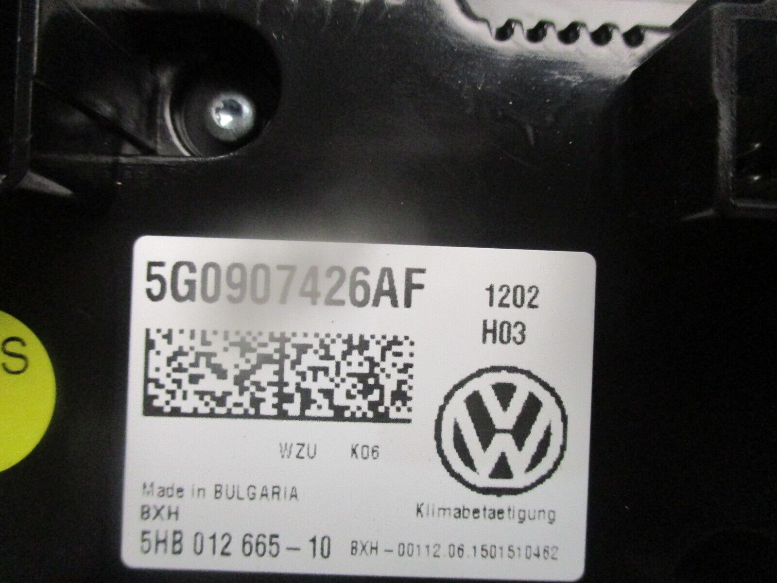 2015 GENUINE VW PASSAT B8 AC HEATER CLIMATE CONTROL SWITCH PANEL 5G0907426AF - Image 2