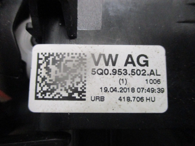 2018 SKODA SUPERB WIPER INDICATOR CRUISE CONTROL STALK 5Q0953521GE 5Q0953502AL - Image 3