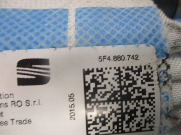 2015 GENUINE SEAT LEON HATCHBACK RIGHT DRIVER SIDE ROOF CURTAIN AIRBG 5F4880742 - Image 2