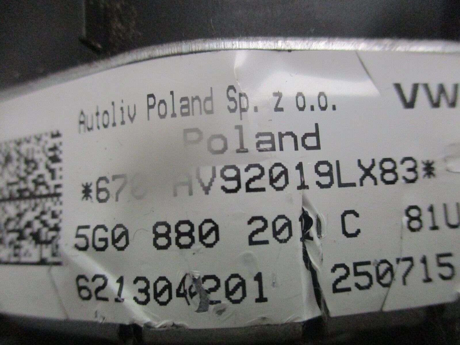 2015 GENUINE VW GOLF MK7 DRIVERS SIDE FRONT STEERING WHEEL BEG 5G0880201C - Image 4