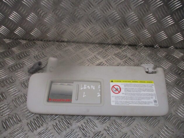 2014 GENUINE SEAT LEON 5F FRONT LEFT PASSENGER SIDE SUN VISOR 5F0857551 - Image 2