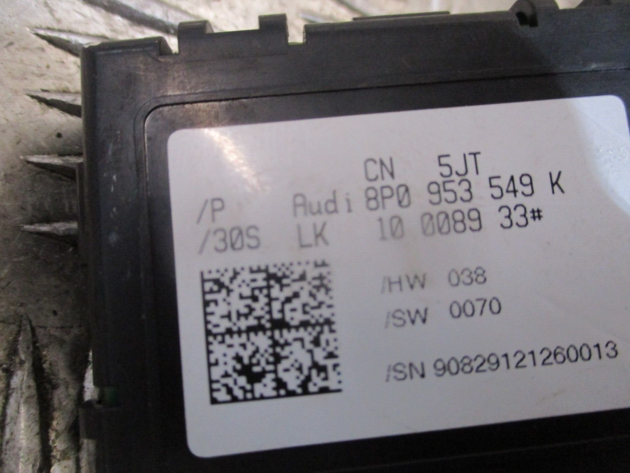2012 GENUINE AUDI TT STEERING COLUMN CONTROL MODULE 8P0953549K - Image 2
