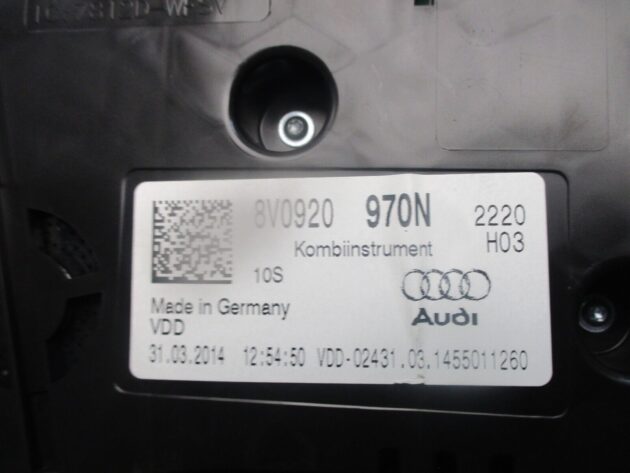 2016 GENUINE AUDI A3 8V SPEEDOMETER INSTRUMENT CLUSTER CLOCK 8V0920970N - Image 2