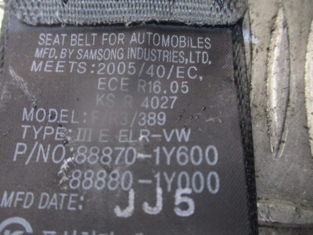 2014 GENUINE KIA PICANTO 5DR FRONT LEFT PASSENGER SIDE SEAT BELT 888701Y600EQ - Image 4
