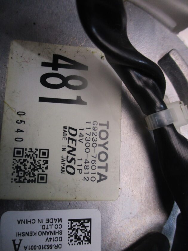2012 GENUINE TOYOTA PRIUS HYBRID BATTERY COOLER BLOWER MOTOR G9230-76010 - Image 2