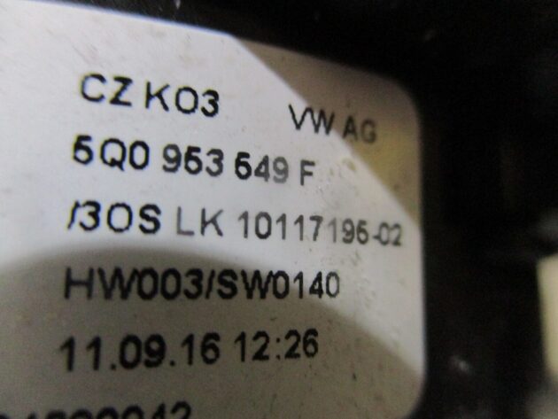 2015 GENUINE VW GOLF MK7 COMBINATION SWITCH WIPER STALK 5Q0953507FT 5Q0953549F - Image 4