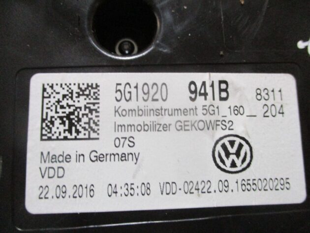 2015 GENUINE VW GOLF MK7 SPEEDOMETER INSTRUMENT CLUSTER CLOCK 5G1920941B - Image 2