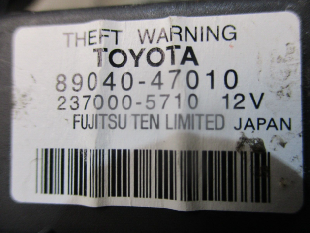 2014 GENUINE TOYOTA PRIUS HYBRID THEFT WARNING ALARM SIREN 89040-47010 - Image 2