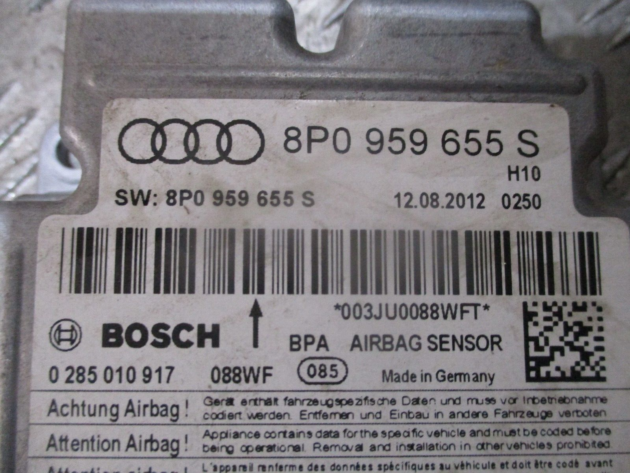 2012 GENUINE AUDI A3 8P SRS AIRBG CONTROL UNIT MODULE 8P0959655S - Image 2