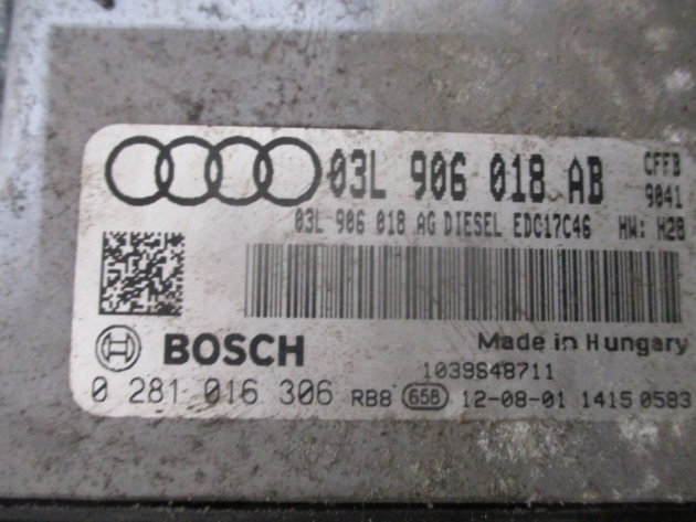 2012 GENUINE AUDI A3 8P ENGINE ECU CONTROL UNIT MODULE 03L906018AB - Image 2
