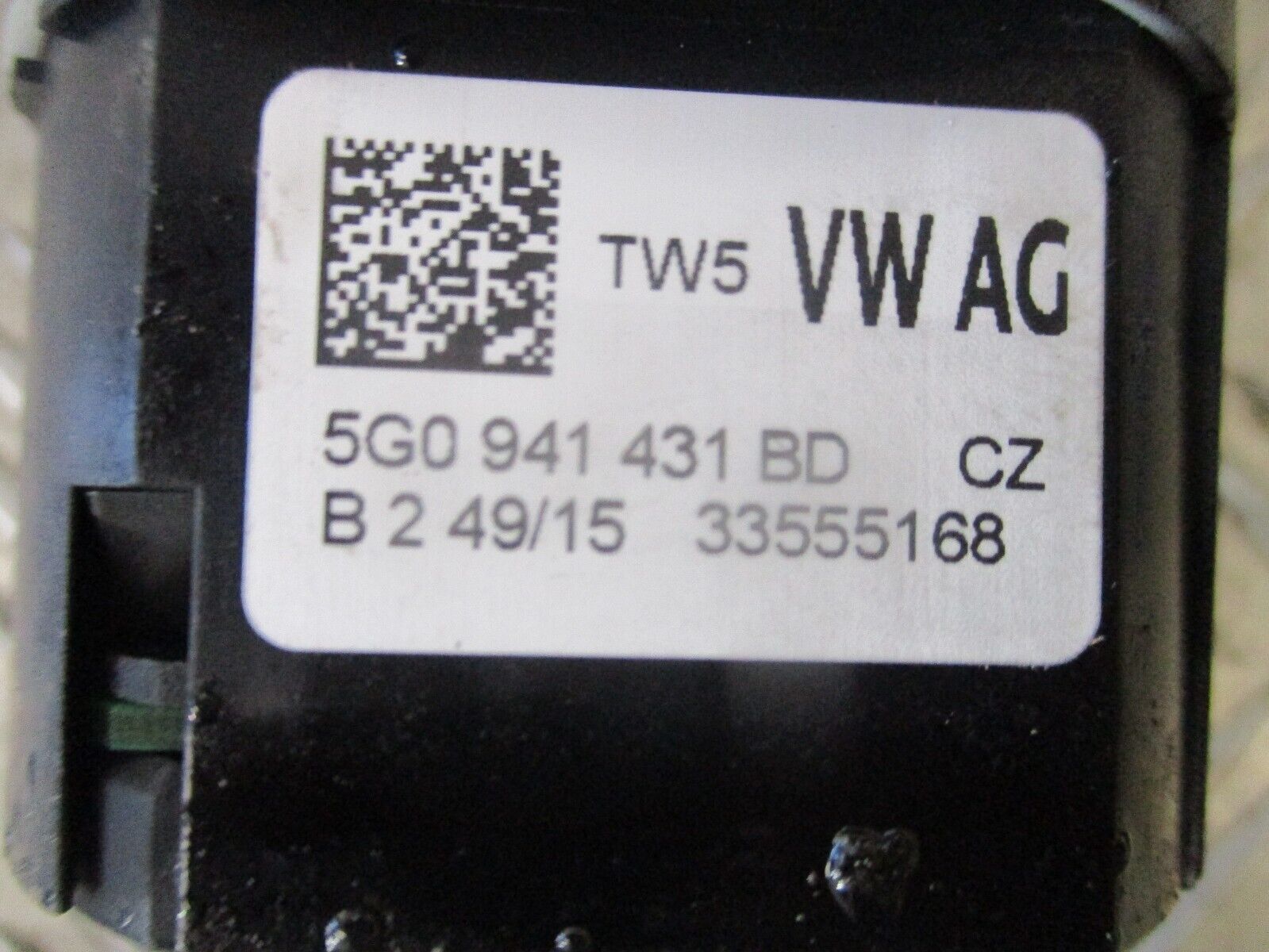 2015 GENUINE VW GOLF MK7 HEADLIGHT ADJUTSER SWITCH 5G0941431BD - Image 2