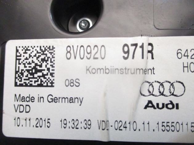 2016 GENUINE AUDI A3 8V SPEEDOMETER INSTRUMENT CLUSTER 8V0920971R - Image 2