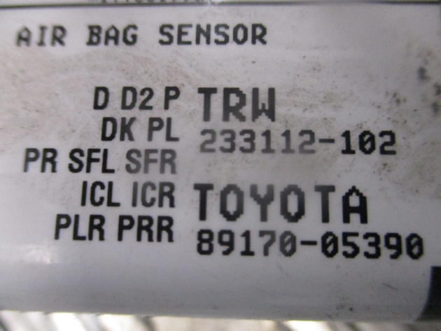 2015 GENUINE TOYOTA AVENSIS SRS AIRBG ECU CONTROL MODULE 89170-05390 - Image 2