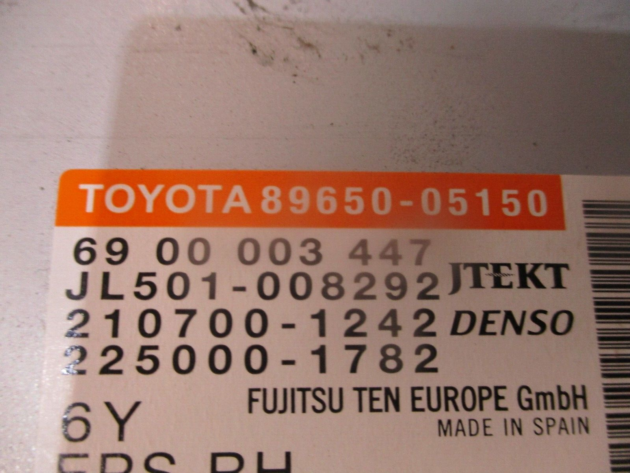 2015 GENUINE TOYOTA AVENSIS POWER STEERING CONTROL MODULE ECU 8965005150 - Image 2