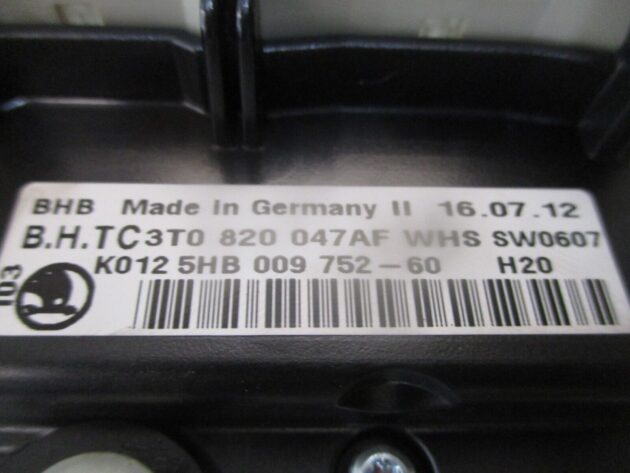 2012 GENUINE SKODA OCTAVIA AC HEATER CLIMATE CONTROL SWITCH PANEL 3T0820047AF - Image 2