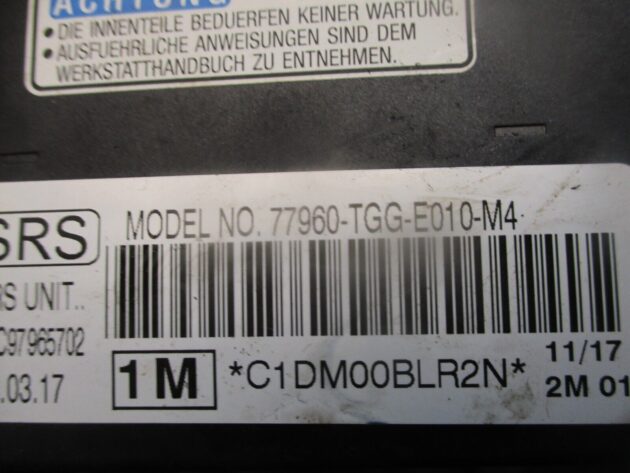 2019 GENUINE HONDA CIVIC SRS AIRBG ECU CONTROL MODULE 77960-TGG-E010-M4 - Image 2