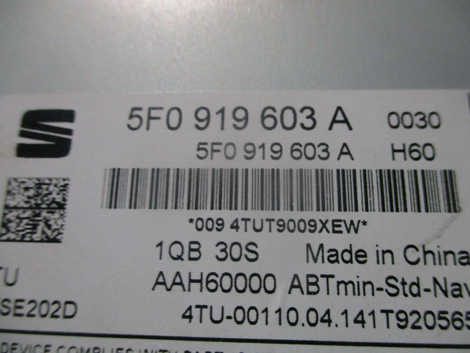 2014 GENUINE SEAT LEON RADIO CD PLAYER MULTIMEDIA DISPLAY HEAD UNIT 5F0919603A - Image 3