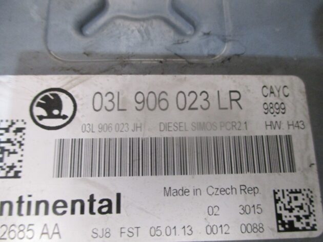 2012 GENUINE SKODA OCTAVIA 1.6 TDI ENGINE ECU CONTROL UNIT MODULE 03L906023LR - Image 2