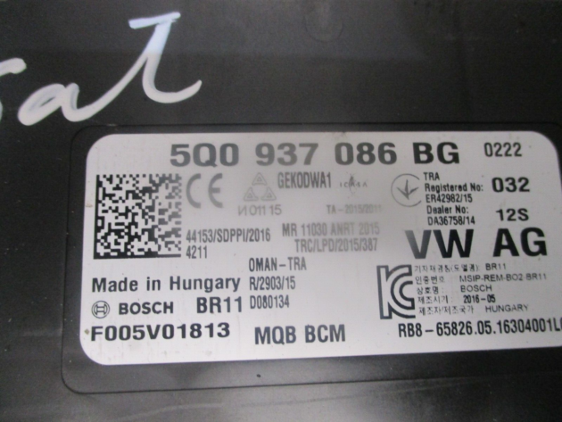 2016 GENUINE VW PASSAT B8 BCM BODY CONTROL MODULE 5Q0937086BG - Image 2