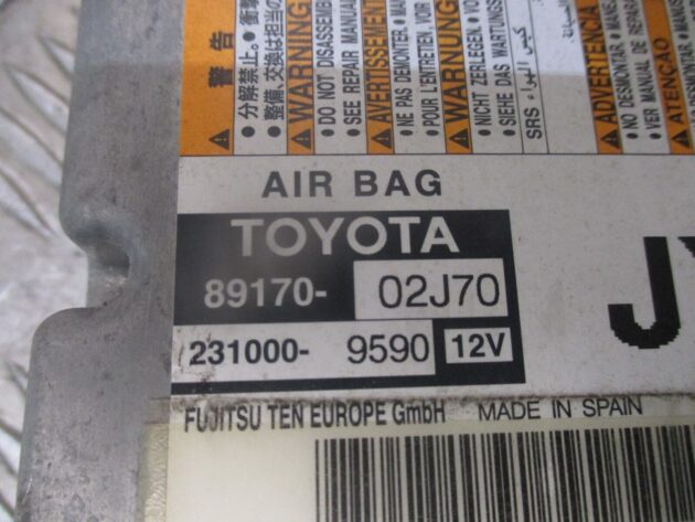 2013 GENUINE TOYOTA AURIS SRS AIRBG ECU CONTROL MODULE 89170-02570 - Image 2
