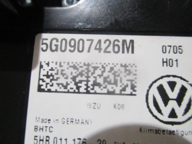 2015 GENUINE VW GOLF MK7 AC HEATER CLIMATE CONTROL SWITCH PANEL 5G0907426M - Image 2