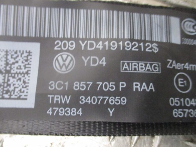 2014 GENUINE VW PASSAT B7 FRONT LEFT PASSENGER SIDE SEAT BELT 3C1857705P - Image 2