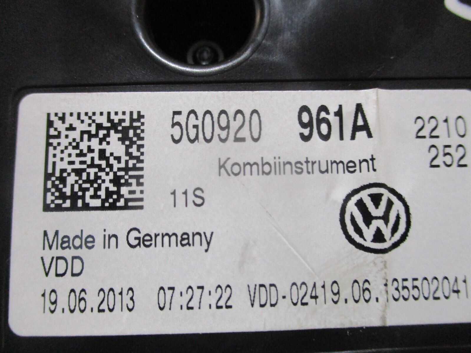 2015 GENUINE VW GOLF MK7 SPEEDOMETER INSTRUMENT CLUSTER CLOCK 5G0920961A - Image 3