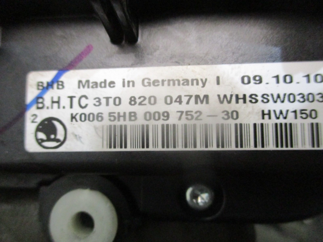 2012 GENUINE SKODA OCTAVIA AC HEATER CLIMATE CONTROL SWITCH PANEL 3T0820047M - Image 3