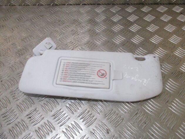 2012 GENUINE PEAUGEOT 208 FRONT LEFT PASSENGER SIDE SUNVISOR NSF