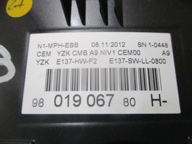 2012 GENUINE PEAUGEOT 208 SPEEDOMETER INSTRUMENT CLUSTER CLOCK 9801906780H - Image 3