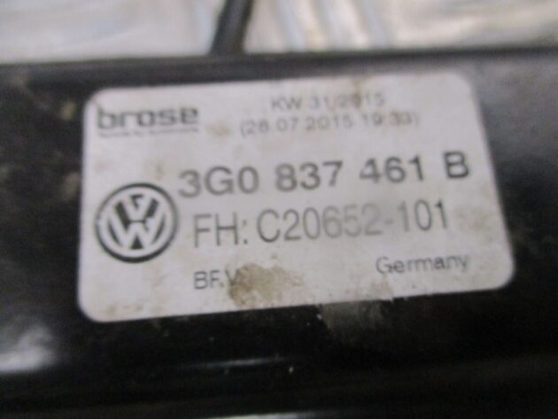 2016 GENUINE VW PASSAT B8 FRONT LEFT PASSENGER SIDE WINDOW REGULATER 3G0837461B - Image 2