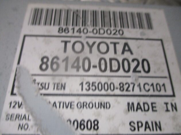 2016 GENUINE TOYOTA YARIS SAT NAV CD STEREO RADIO HEAD UNIT 86140-0D020 - Image 3
