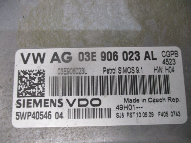 2012 GENUINE VW POLO 6R 1.2 PETROL ENGINE ECU CONTROL MODULE 03E906023AL - Image 2